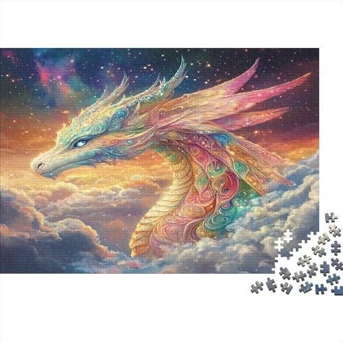 Puzzle 1000pcs (75x50cm) Erwachsene Drache Hölzern Puzzles Für Erwachsene,Lustige Spielrätsel Für Erwachsene Schamanen-Universum Hölzern Puzzles Für Teenager von KWFYBEHZ