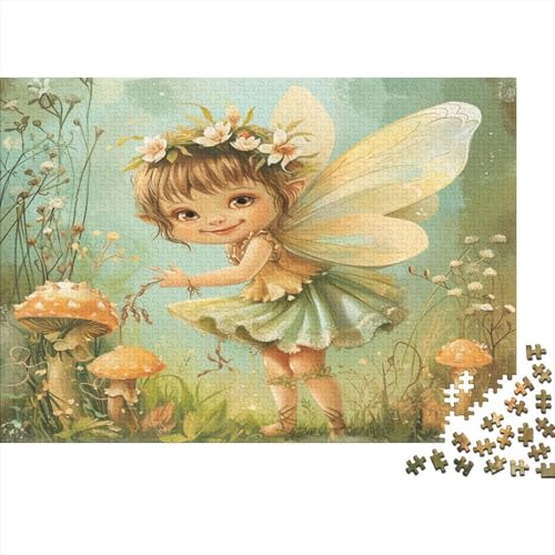 Puzzle 1000pcs (75x50cm) Erwachsene Niedlich Kleine Fee Puzzle Damen Herren Holzbrett Präzisions-Interlocking Cartoon-Stil von KWFYBEHZ