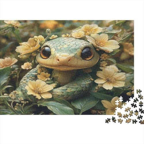 Puzzle 1000pcs (75x50cm) Erwachsene Schlange Hölzern Puzzles Für Erwachsene,Lustige Spielrätsel Für Erwachsene Blumen Hölzern Puzzles Für Teenager von KWFYBEHZ