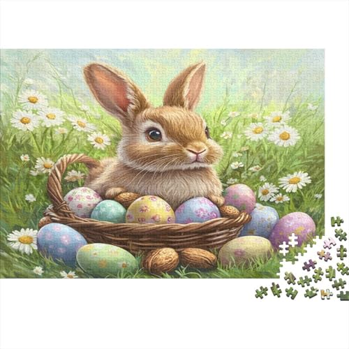 Puzzle Bezaubernder Osterhase,Puzzle 1000pcs (75x50cm) Ab 14 Jahren,Bunt Eggs and Nuts Puzzle Erwachsene,EIN Geschicklichkeitsspiel Für Die Ganze Familie Zum Gemeinsamen Spielen von KWFYBEHZ