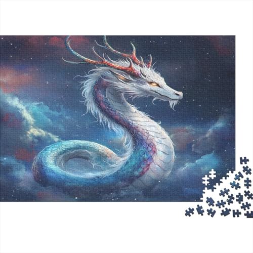 Puzzle Realistischer Drache,Puzzle 1000pcs (75x50cm) Ab 14 Jahren,Geheimnisvoller Nachthimmel Puzzle Erwachsene,EIN Geschicklichkeitsspiel Für Die Ganze Familie Zum Gemeinsamen Spielen von KWFYBEHZ