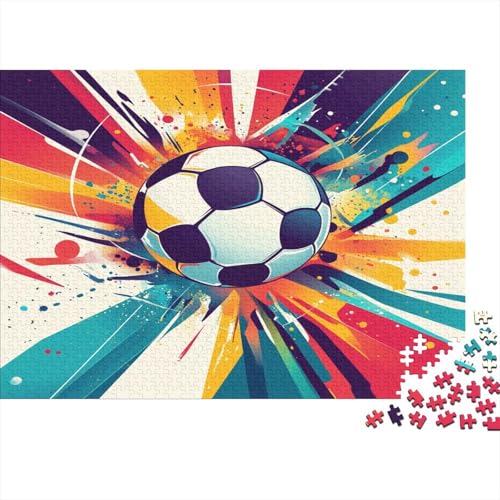 Puzzles 1000pcs (75x50cm) Für Erwachsene,Fußball Puzzles Für Frauen Und Männer. Hochwertiges,präzises Ineinandergreifen Abstraktes geometrisches Muster von KWFYBEHZ