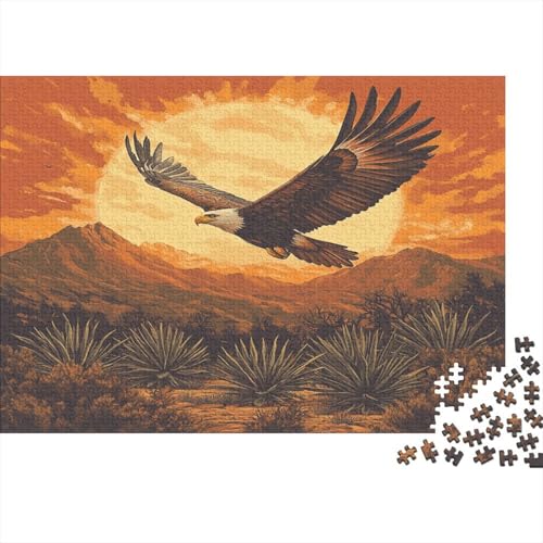 Puzzles 1000pcs (75x50cm) Für Erwachsene Wüste LandsUmhang Puzzles Für Erwachsene Puzzle-Lernspiele Fliegeing Adler von KWFYBEHZ