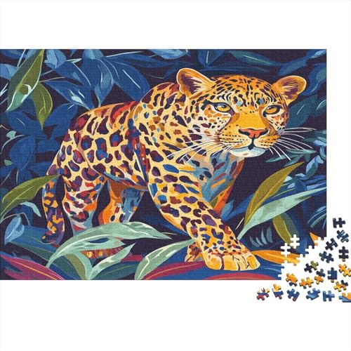 Puzzles Für Erwachsene 1000pcs (75x50cm),Leopard Tolle Rätsel Für Erwachsene Ausgeschnittene Zeichnung Lustige Rätsel Für Männer Und Frauen von KWFYBEHZ