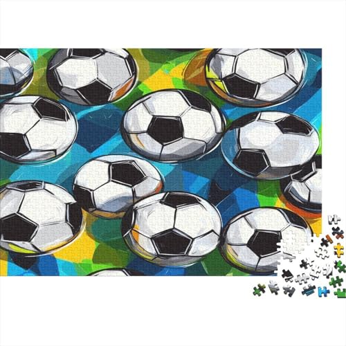 Puzzles Für Erwachsene 1000pcs (75x50cm) Fußball Puzzles Für Erwachsene Anspruchsvolles Spiel Einfaches und lebendiges Design Heimdekorationspuzzle von KWFYBEHZ