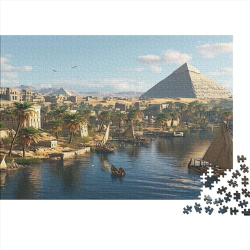 Pyramideen Rätsel Für Erwachsene |Altes Ägypten| 1000pcs (75x50cm) Puzzles Lernspiele Home Decor Puzzles von KWFYBEHZ