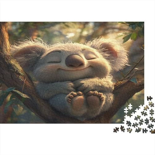 Schläfriger Koalabär 1000pcs (75x50cm) Puzzle Für Erwachsene LusTiger Cartoon Rätsel,Schwieriges Rätsel,DIY Geschicklichkeitsspiele Für Die Ganze Familie von KWFYBEHZ