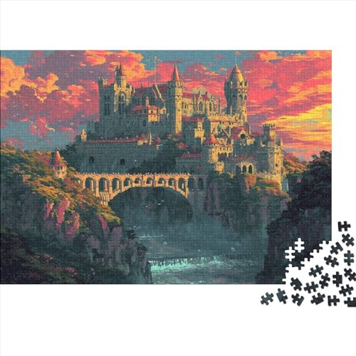 Schloss Rätsel Für Erwachsene |Gotik| 1000pcs (75x50cm) Puzzles Lernspiele Home Decor Puzzles von KWFYBEHZ