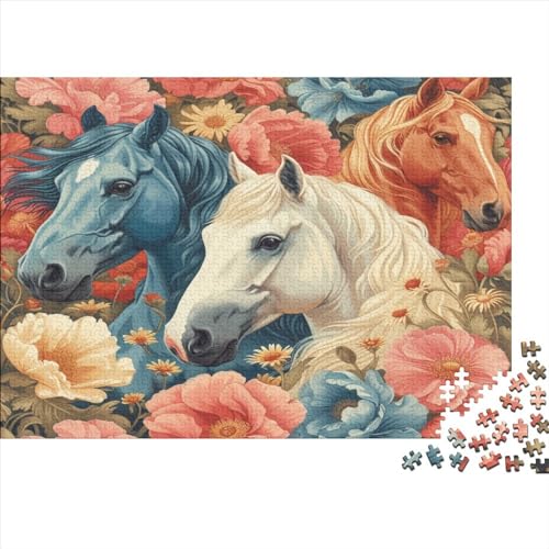 Schön Blumen Puzzle 1000pcs (75x50cm) Erwachsene Horses Puzzle,Home Decor von KWFYBEHZ