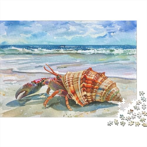 Strand Rätsel Für Erwachsene |Einsiedlerkrebs in der Schale| 1000pcs (75x50cm) Puzzles Lernspiele Home Decor Puzzles von KWFYBEHZ