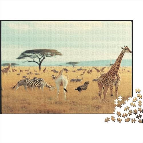 Tier Rätsel Für Erwachsene |African Graslands| 1000pcs (75x50cm) Puzzles Lernspiele Home Decor Puzzles von KWFYBEHZ