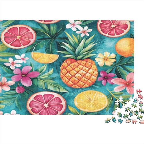 Tropisches Muster 1000pcs (75x50cm) Puzzle Für Erwachsene Ananas Zitrone Geschicklichkeitsspiel-Rätsel von KWFYBEHZ