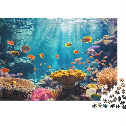 Unterwasserkorallen Rätsel Für Erwachsene |Fische| 1000pcs (75x50cm) Puzzles Lernspiele Home Decor Puzzles von KWFYBEHZ