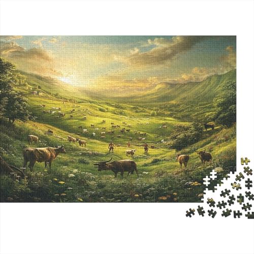 Ursprüngliche Landschaft Rätsel Für Erwachsene |Green Felds Tiers| 1000pcs (75x50cm) Puzzles Lernspiele Home Decor Puzzles von KWFYBEHZ