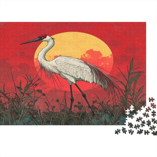 Vogele im Unkraut Rätsel Für Erwachsene |Sonnenuntergang| 1000pcs (75x50cm) Puzzles Lernspiele Home Decor Puzzles von KWFYBEHZ