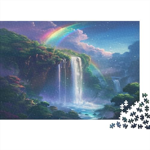 Wasserfall Rätsel Für Erwachsene |Regenbogen Environment| 1000pcs (75x50cm) Puzzles Lernspiele Home Decor Puzzles von KWFYBEHZ