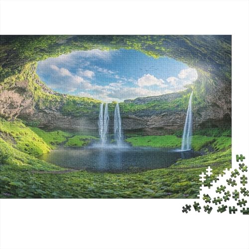 Wasserfall Rätsel Für Erwachsene |Schöne Landschaft| 1000pcs (75x50cm) Puzzles Lernspiele Home Decor Puzzles von KWFYBEHZ