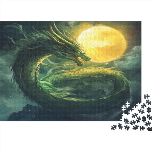 Wilder Drache Puzzle 1000pcs (75x50cm) Erwachsene Mond Puzzle Erwachsene Geschicklichkeitsspiel Für Die Ganze Familie von KWFYBEHZ