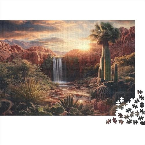 Wüste Rot Rock Wasserfall Puzzle 1000pcs (75x50cm) Puzzles, Die Für Erwachsene Und Personen Ab 14 Jahren Geeignet Sind von KWFYBEHZ