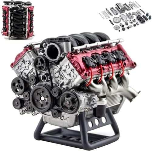 KWHEUKJL Cison Engine, Cison V8 Engine Kit, Cison V8 Engine Model Kit That Runs, Mad Rc Simulation Dynamic V8 Engine Model von KWHEUKJL