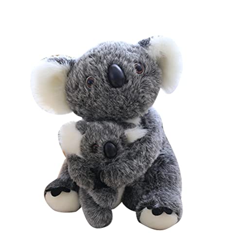 KWIBYBGS 30 cm, Süße Koalas, Mutter Mit Baby, Koala, Plüschtier, Weiche Koala-Plüschpuppe, Kuscheltiere, Koala-Puppen, Plüschtiere/Gray von KWIBYBGS