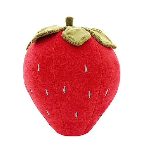 KWIBYBGS 3D-Obst-Plüsch, Erdbeer-Sofakissen, Obst-Plüschkissen, Erdbeer-Plüsch, Erdbeerkissen,Fülltes Obst, Plüschtiere, Puppe/Red/50Cm von KWIBYBGS