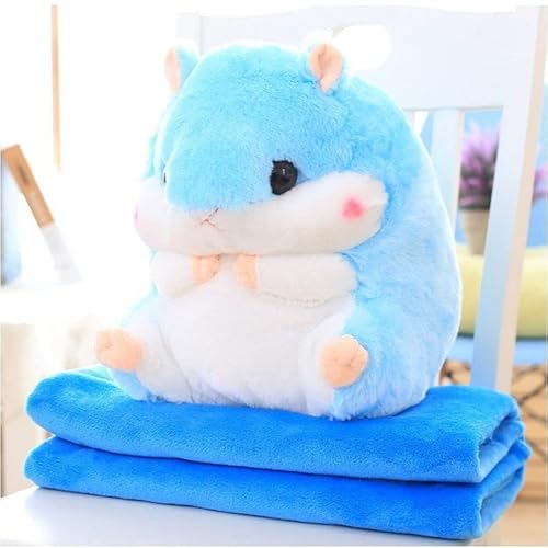 KWIBYBGS 40 cm Hamsterkissen Ragdoll Plüschtier Kissen Puppe Kissenburtstagsgeschenk Mädchen/Blue von KWIBYBGS