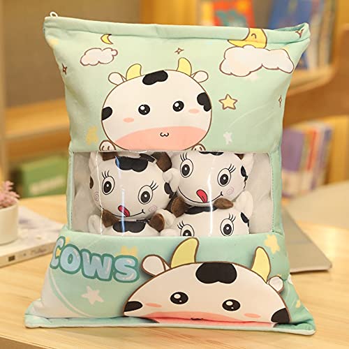 KWIBYBGS 50 X 40 cm Plüschbeutel, Puddingspielzeug, Mini-Tiere, Puppe, Sakura, Hase, Katze, Pinguin, Bär, Küken, Plüschkissen, Freundin, Kinder/27(8Pcs)/50 * 40Cm von KWIBYBGS