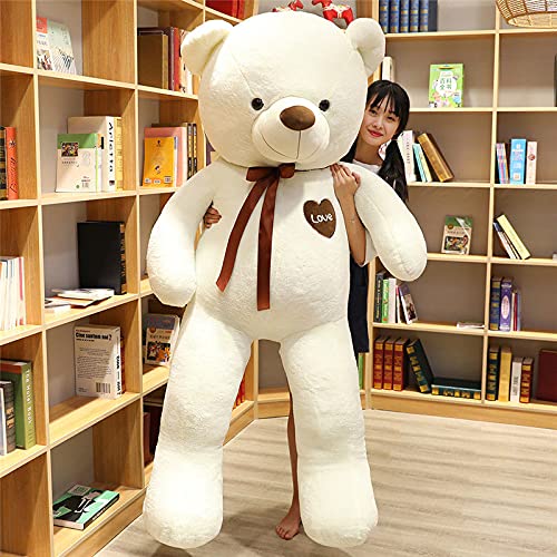 KWIBYBGS 60–120 cm Bärenpuppe, Plüsch-Teddybär, Panda-Puppe, Süßes Kissen,Burtstagsgeschenk Für Jungen Und Mädchen/White/60Cm von KWIBYBGS