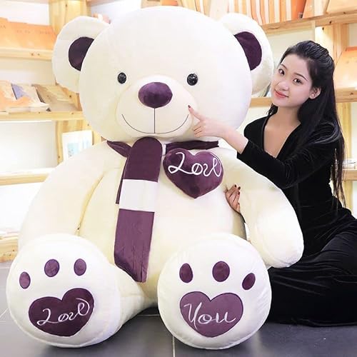 KWIBYBGS 60–120 cm Panda-Puppe, Teddybär, Plüschtier, Große Puppe, Süßes Schlafendesburtstagsgeschenk Für Mädchen/G/100Cm von KWIBYBGS