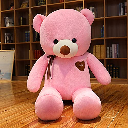 KWIBYBGS 60-120 cm Süßes Bär Plüschtier Übergroße Bär Panda Puppe Für Freundin Mädchen/Pink/80Cm von KWIBYBGS