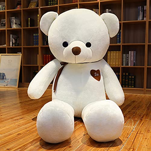 KWIBYBGS 60-120 cm Süßes Bär Plüschtier Übergroße Bär Panda Puppe Für Freundin Mädchen/White/120Cm von KWIBYBGS