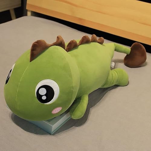 KWIBYBGS 80–120 cm Süßes Dinosaurier-Plüschtier, Große Puppe, Die Mit Beinen Im Bett Schläft, Superweiches Mädchenkissen, Puppe, Langer Streifen/a/100Cm von KWIBYBGS