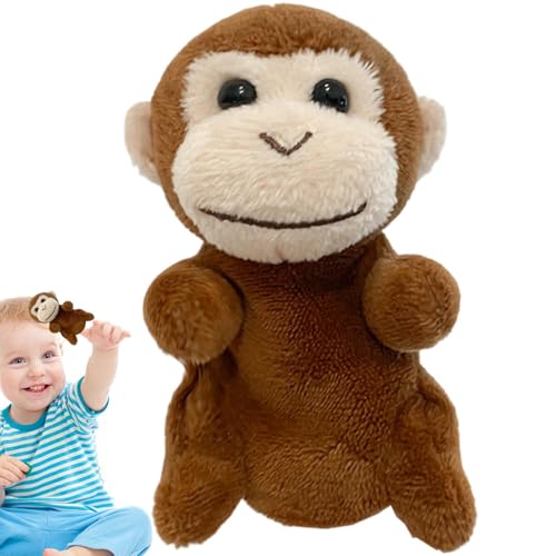 KWIBYBGS Handpuppen, Süße Plüschtierpuppe, Pädagogische Tierpuppen Für Rollenspiele,Schichtenerzählen, Vorschulunterricht/Monkey/Refer to Descript von KWIBYBGS