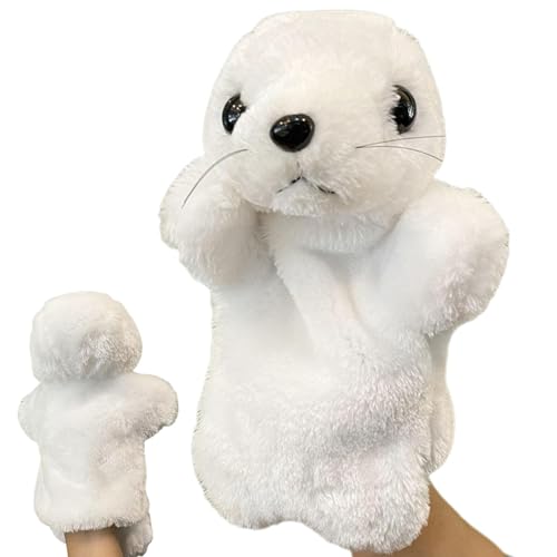 KWIBYBGS Handpuppen, Süße Seelöwen-Handpuppe, Seelöwen-Plüsch, Interaktive Tierpuppen, Handpuppenspielzeug Für Emotionale Bindung von KWIBYBGS