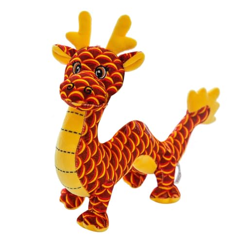 KWIBYBGS Plüschtier, Ausgestopfter Neujahrsdrache, Jahr des Drachen, Puppen, Neujahrsdrache, Kuscheltiere,Ottchen, Plüschkissen, Spielzeug, Kissen, Puppe/Red/15Cm von KWIBYBGS