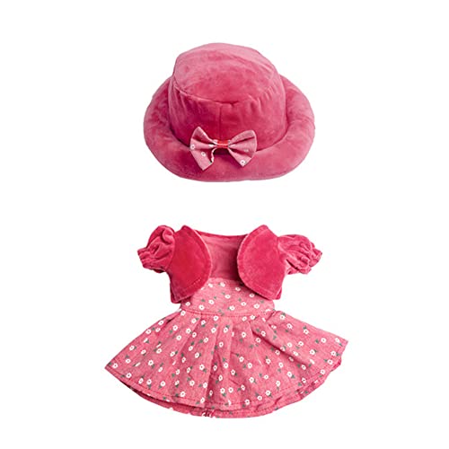 KWIBYBGS Puppen Für Kleine Mädchen, Stoffpuppe Für Mädchen, Weiche Puppe Mit Hut, Rock, Plüschtier, Süße Puppen, Begleitspielzeug Für Kleine Mädchen/Watermn Red Clothes Hat von KWIBYBGS