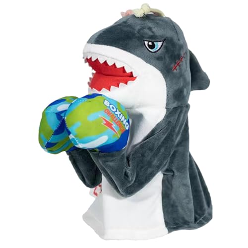 KWIBYBGS Tier Handpuppen Sound-Enabled Handpuppen Tier Plüsch Spielzeug Handschuhe Puppe Weiches Tier Plüsch Spielzeug, Interaktives Spielzeug Plüsch Puppe/Shark/Refer To Descript von KWIBYBGS