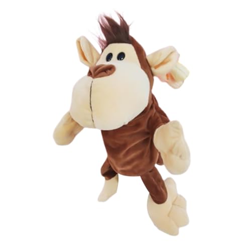 KWIBYBGS Tierpuppen Handpuppen Plüschtier Spielzeug Puppen Pädagogische Tiere Puppen Für Rollenspiel,Schichtenerzählen/Monkey/Refer To Descript von KWIBYBGS