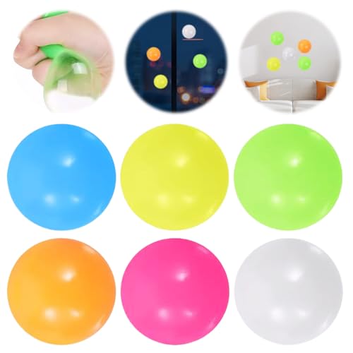 KWJEIULSOQ 6 Stück Stressball Anti Stress Bälle Knetball Knautschball Massagebälle Handtrainer, Antistressball Wurfball Spielzeug für Kinder Erwachsene, Antistressbälle für Gastgeschenke ADHD Autismus von KWJEIULSOQ