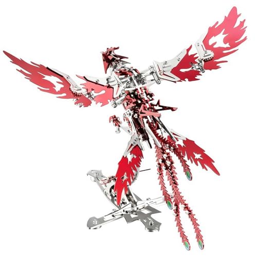 3D Phoenix Metallmodellbausätze für Erwachsene, 3D-Puzzles für Kinder, mechanische Punk-Baustein-Puzzle-Modellbausätze für Erwachsene zum Bauen von KWJNH