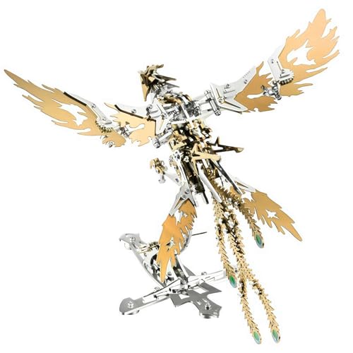 3D Phoenix Metallmodellbausätze für Erwachsene, 3D-Puzzles für Kinder, mechanische Punk-Baustein-Puzzle-Modellbausätze für Erwachsene zum Bauen von KWJNH