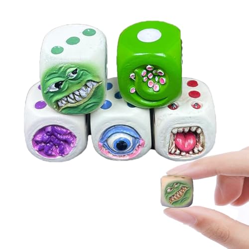 Monster Dice, Halloween Dice, Resin Dice, Funny and Creative Multi-Sided Monster Dice Decorations, Monster Dice Game Props，Halloween Board Game Props von KWJXTBSX