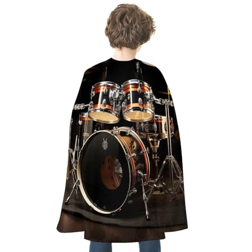 KWQDOZF Halloween Cape Drum Set Bedrucktes Wendecape Unisex Umhang Party Capes Halloween Weihnachtskostüm von KWQDOZF