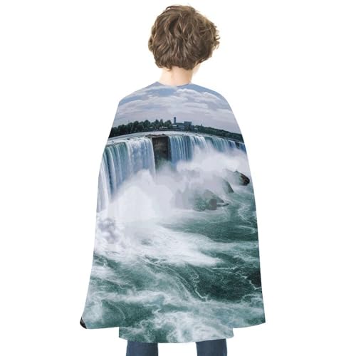 KWQDOZF Halloween Cape Niagara Falls bedrucktes Wendecape Unisex Umhang Party Capes Halloween Weihnachtskostüm von KWQDOZF