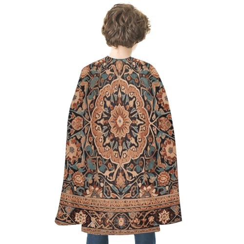 KWQDOZF Halloween Cape mit antiker orientalischer Kunst bedrucktem Wende-Cape, Unisex-Umhang, Party-Capes, Halloween-Weihnachtskostüm von KWQDOZF