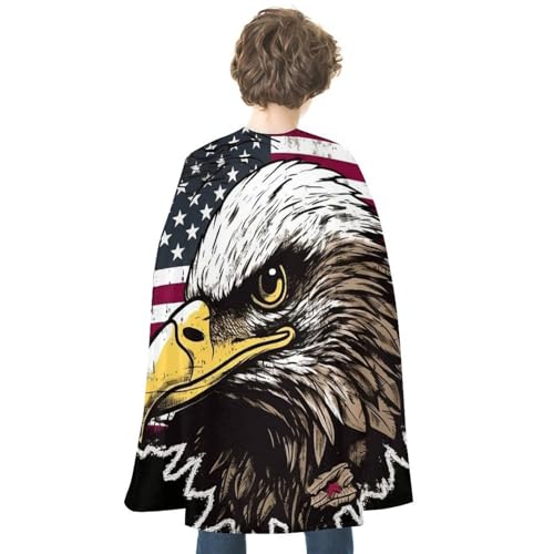 KWQDOZF Halloween Umhang Adler Bedruckt Wendbarer Umhang Unisex Umhang Party Capes Halloween Weihnachtskostüm von KWQDOZF