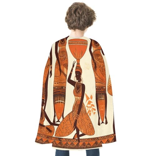 KWQDOZF Halloween Umhang Afrikanische Stammesfrau Bedruckter Wendeumhang Unisex Umhang Party Capes Halloween Weihnachtskostüm von KWQDOZF