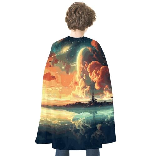 KWQDOZF Halloween Umhang Anime Himmel bedruckt Wendeumhang Unisex Umhang Party Capes Halloween Weihnachtskostüm von KWQDOZF