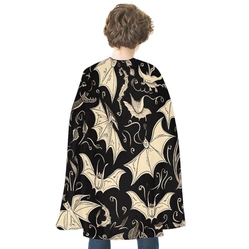 KWQDOZF Halloween Umhang Fledermaus Druck Bedruckter Wendeumhang Unisex Umhang Party Capes Halloween Weihnachtskostüm von KWQDOZF